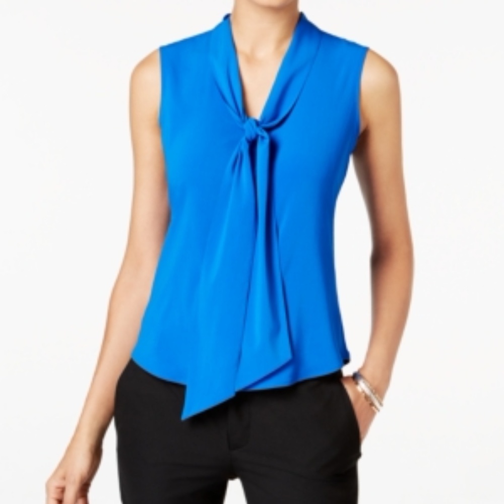 Calvin Klein Tie-Neck Blouse